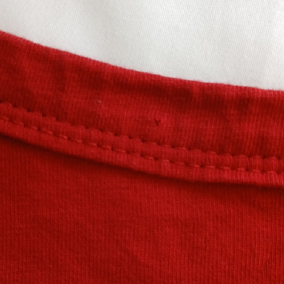 Woman Within Red V-Neck Top 1X 100% Cotton - flaw - Picture 2 of 8